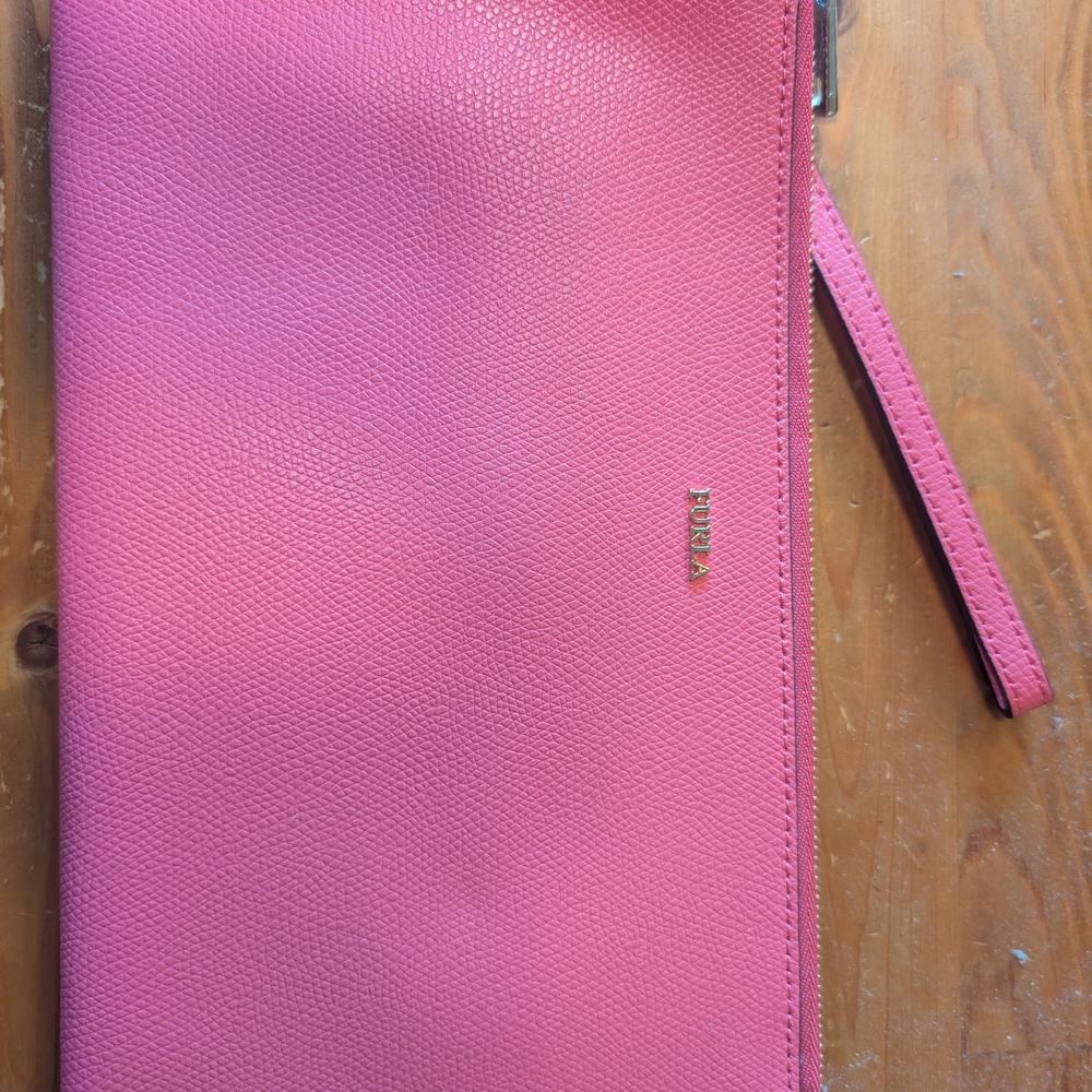 Furla Vibrant Pink Wristlet